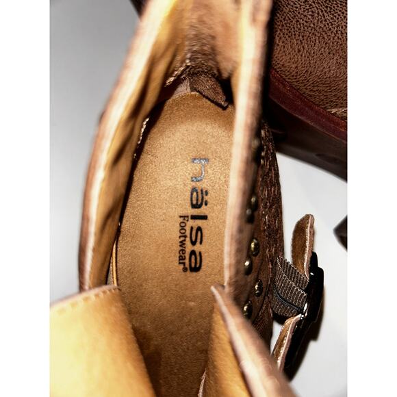 Halsa  Melania  Taupe  Stacked  Heel  Ankle Boot  9M. NWOB - Picture 10 of 12